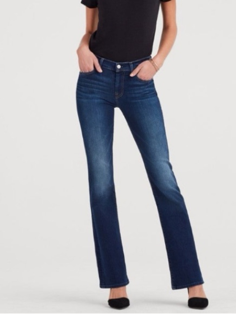 7 For All Mankind “Kaylie” Bootcut Jeans Size 30 Y2K 70s Flare Dark Indigo Wash